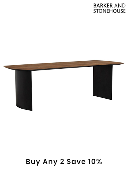 Barker and Stonehouse Brown Syracuse Wood Rectangular 4-6 Seater Dining Table (AR8579) | £825