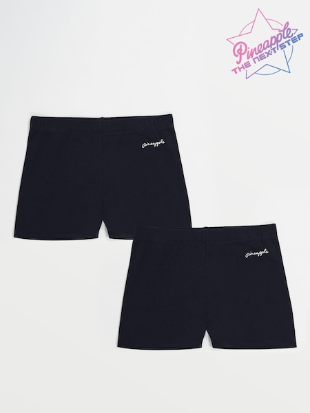 Pineapple Black Girls Jersey Hotpant Shorts 2 Pack (AR8580) | £28