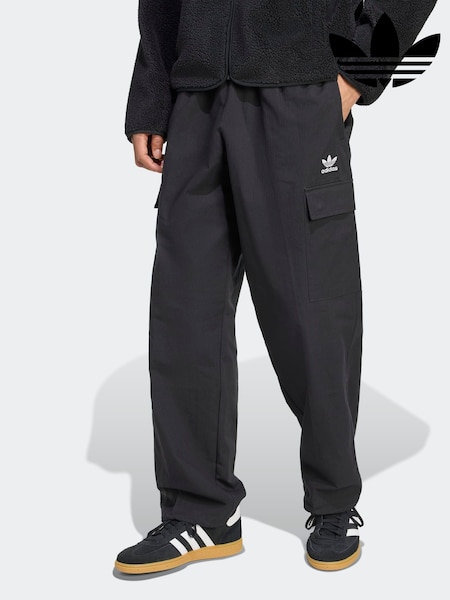 adidas Originals Black Trefoil Essentials Woven Joggers (AR8655) | £0