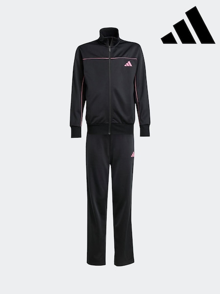 adidas Black Tricot Colour Pop Kids Tracksuit (AR8679) | £35