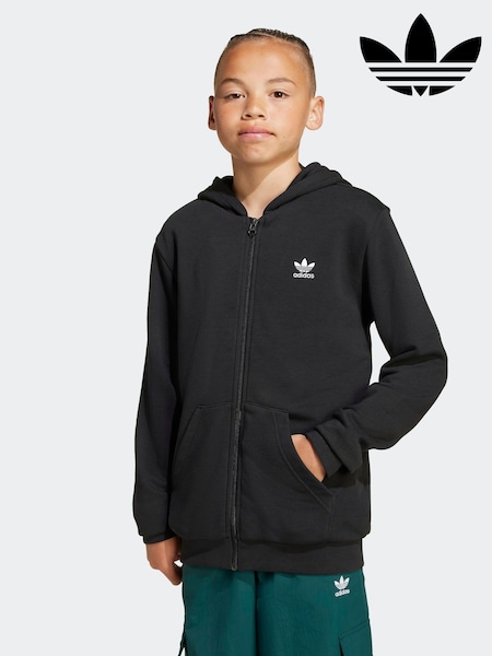 adidas Originals Black Full-Zip Hoodie Kids (AR8681) | £35