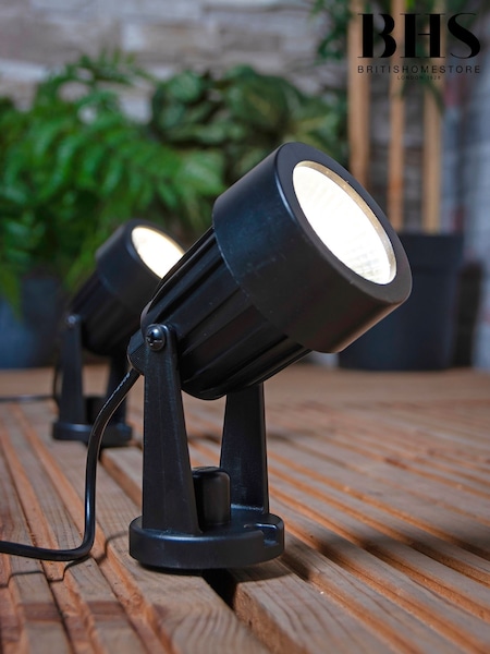 BHS Black Lapin 4 x 3w LED Garden Spike Outdoor Light (AR8702) | £52