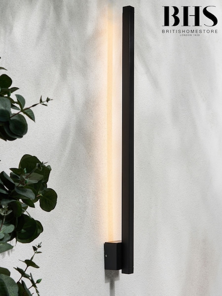 BHS Black Bardi 9w LED Linear Outdoor Wall Light (AR8704) | £53