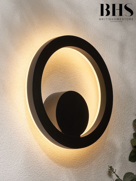 BHS Black Eclipse 12w LED Outdoor Wall Light (AR8716) | £42