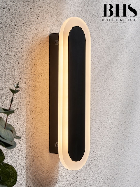 BHS Black Ren 10w CCT Linear Outdoor Wall Light IP65 (AR8725) | £52