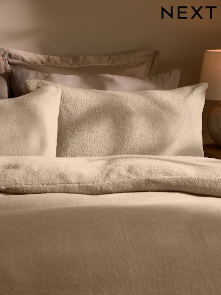 Natural Teddy Fleece Duvet Cover and Pillowcase Set (AR8830) | £22 - £52