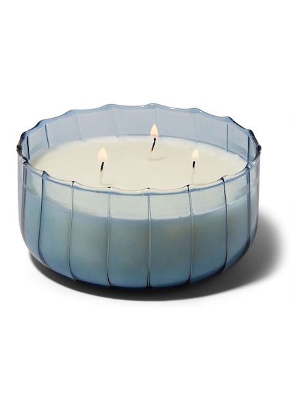 Paddywax Ripple Glass Peppered Indigo Candle 340g (AR8858) | £30