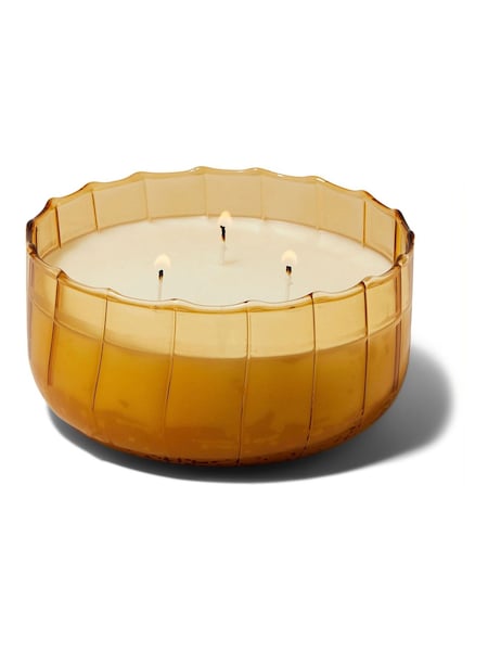 Paddywax Ripple Glass Golden Ember Candle 340g (AR8875) | £30