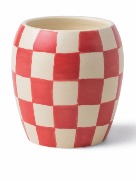 Paddywax Checkmate Rose & Santal Checkered Porcelain Candle 311g (AR8882) | £30