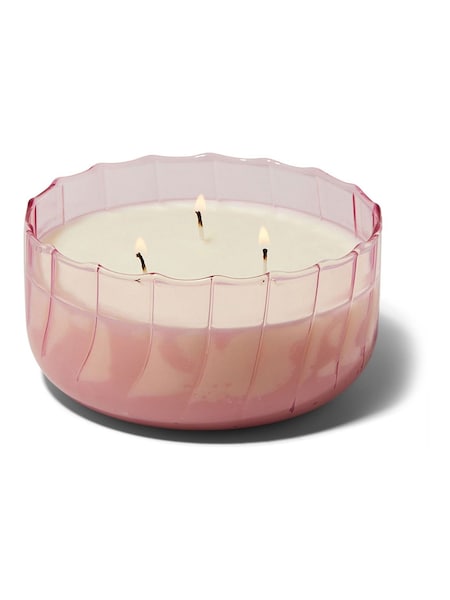 Paddywax Ripple Glass Desert Peach Candle 340g (AR8917) | £30