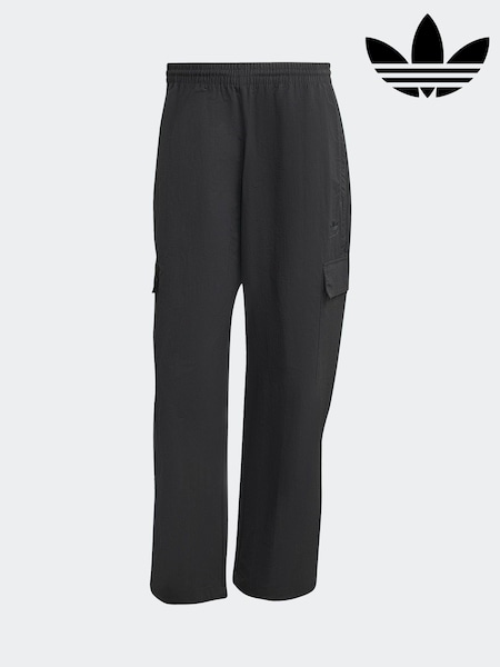 adidas Originals Black Adicolor Classics 3-Stripes Cargo Trousers (AR8973) | £0