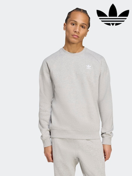 adidas Originals Grey Trefoil Essentials Crew Sweatshirt (AR9009) | £0