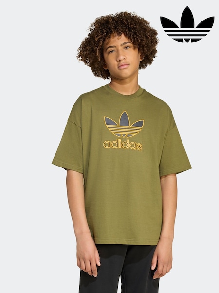 adidas Originals Green Oversize Trefoil T-Shirt (AR9036) | £15