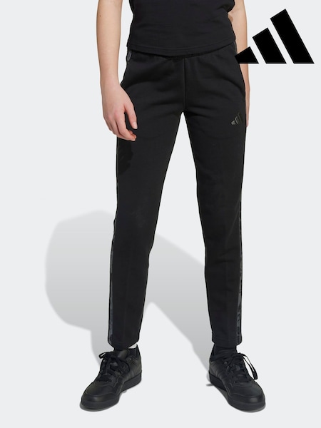 adidas Black 3-Stripes Animal Print Kids Joggers (AR9115) | £25
