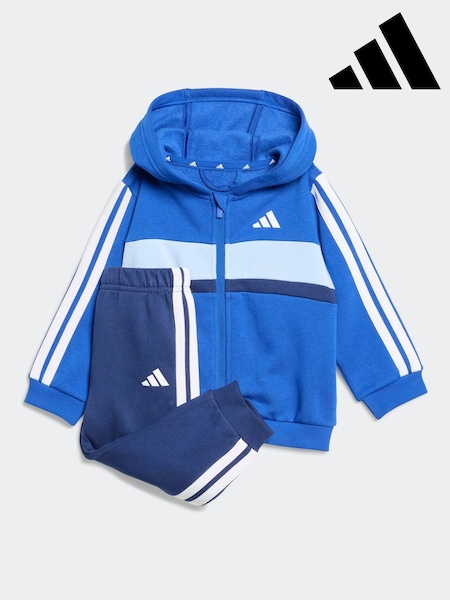 adidas Blue Essentials Tiberio 3-Stripes Fleece Tracksuit Infant Kids (AR9123) | £35