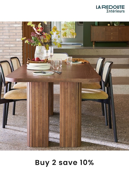 La Redoute Intérieurs Walnut Lazar Rectangular 6 to 8 Seater Dining Table (AR9181) | £900
