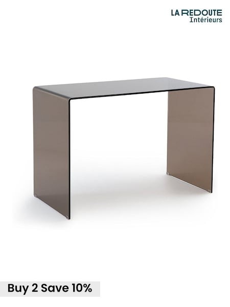 La Redoute Intérieurs Smoked Glass Joan Tempered Glass Console Desk (AR9192) | £485