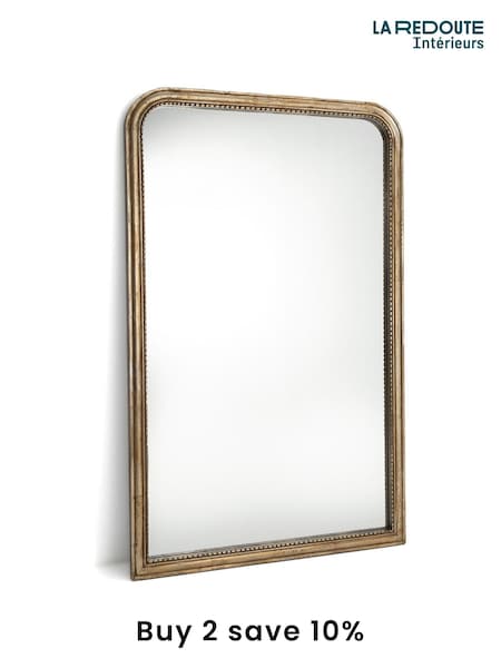 La Redoute Intérieurs Aged Gold Afsan Solid Mango Wood Mirror (AR9195) | £325