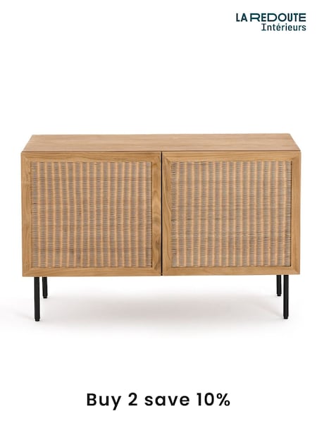 La Redoute Intérieurs Natural Tekora Solid Teak and Woven Rattan Sideboard (AR9218) | £825