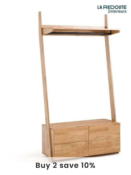 La Redoute Intérieurs Natural Domeno Solid Oak 4-Drawer Wardrobe Unit (AR9225) | £525
