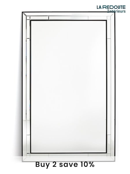 La Redoute Intérieurs Black Andella Bevelled Finish Rectangular Mirror (AR9234) | £320