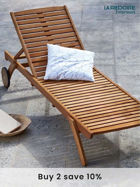La Redoute Intérieurs Light Wood Eucalyptus Garden Sun Lounger (AR9248) | £200