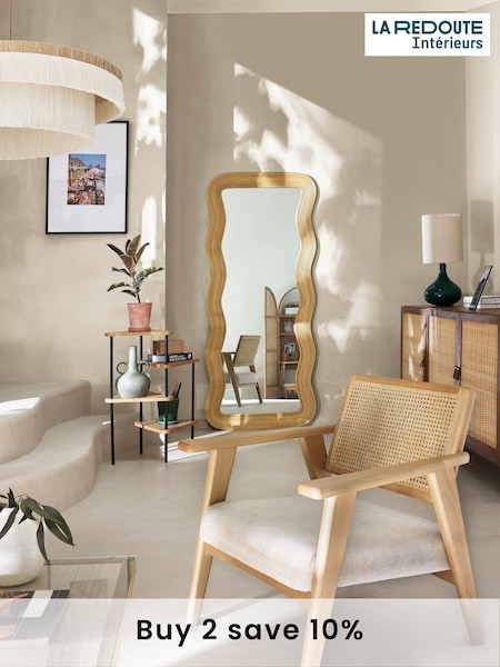 La Redoute Intérieurs Natural Kiza 180cm High Wavy Rattan Mirror (AR9249) | £325