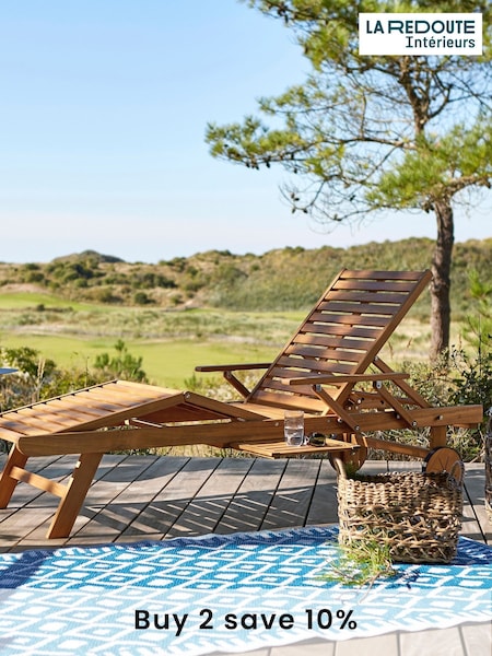 La Redoute Intérieurs Acacia Euka Garden Sun Lounger with Armrests (AR9257) | £210