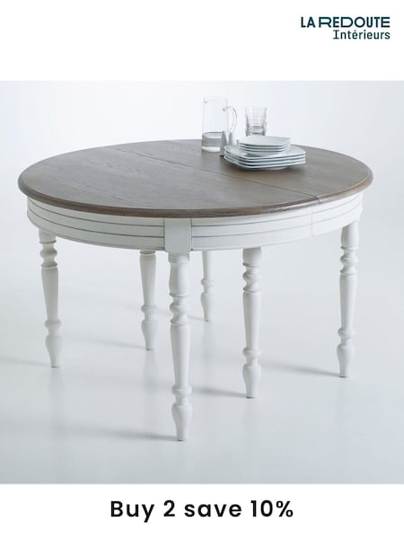 La Redoute Intérieurs Ivory Eulali Extendable Round 4-12 Seater Dining Table (AR9260) | £1,275