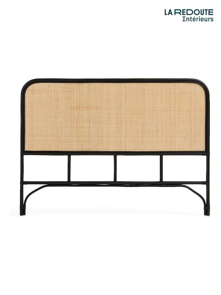 La Redoute Intérieurs Natural/Black Ladara Braided Rattan Super King Headboard (AR9280) | £215
