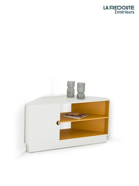 La Redoute Intérieurs White Yellow Frio Corner TV Unit (AR9281) | £295
