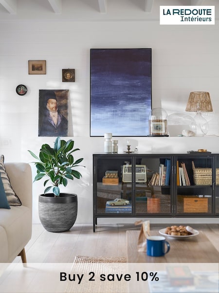 La Redoute Intérieurs Black Harlem Metal 4-Door Sideboard Cabinet (AR9288) | £410