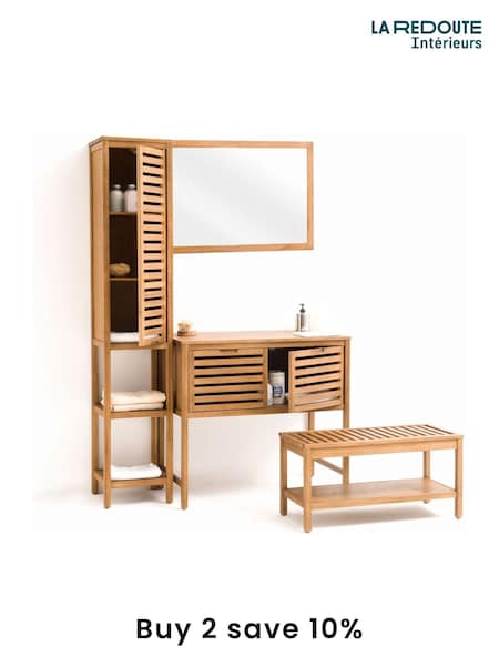 La Redoute Intérieurs Acacia Haumea Oiled Bathroom Storage Column (AR9289) | £180
