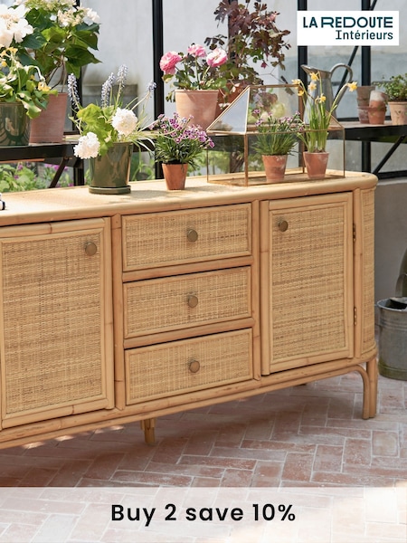 La Redoute Intérieurs Teak Ladara Rattan Sideboard (AR9292) | £710