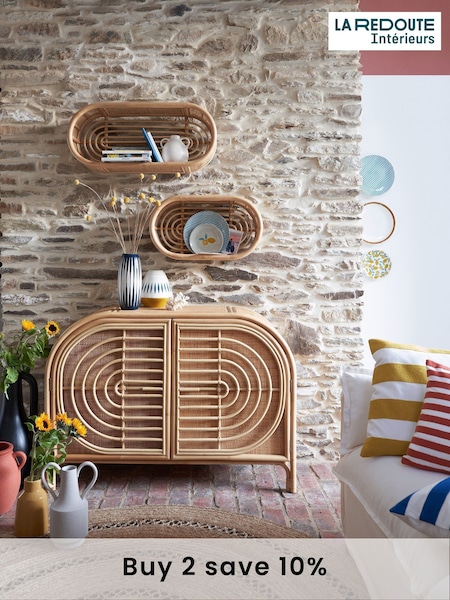 La Redoute Intérieurs Natural Gocco 2-Door Rattan Sideboard (AR9296) | £600