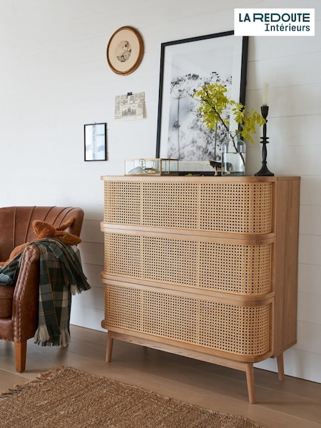 La Redoute Intérieurs Natural Laora Cane Chest of 3 Drawers (AR9301) | £485