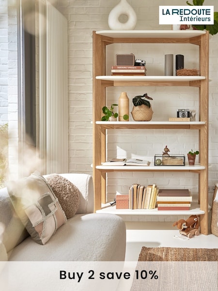 La Redoute Intérieurs White Galet Organically Shaped Ash Bookcase (AR9314) | £435