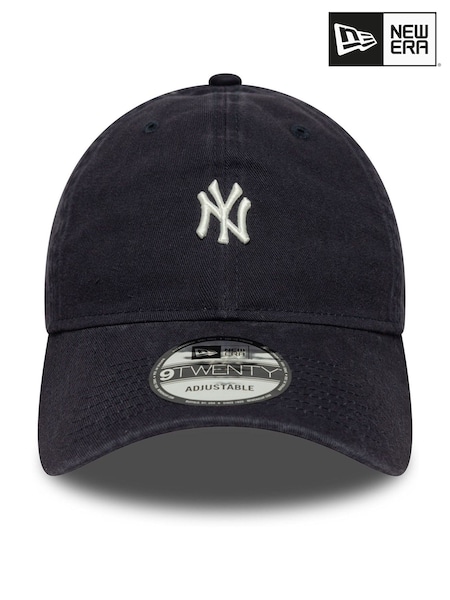 New Era Blue Mini Logo Washed 9TWENTY Neyyan 100% Cotton Hat (AR9395) | £25