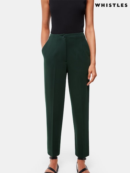Whistles Green Lila Ponte Trousers (AR9410) | £99