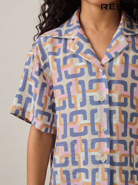 Reiss Multi Eva Geometric Chain Print Shirt (AR9585) | £45
