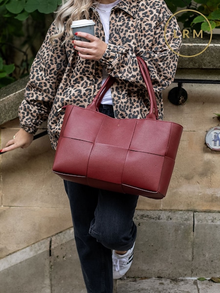 LRM Goods Personalised Leather Lettie Tote Bag (AR9676) | £162