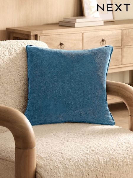 Blue 45 x 45cm Soft Velour Cushion (AR9681) | £8