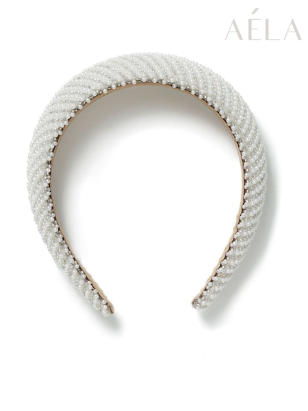 Aela White Pearl and Crystal Aliceband (AR9735) | £18.50