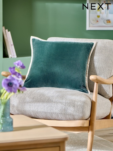 Dark Teal Loxley Velvet 50 x 50cm Cushion (AR9793) | £18