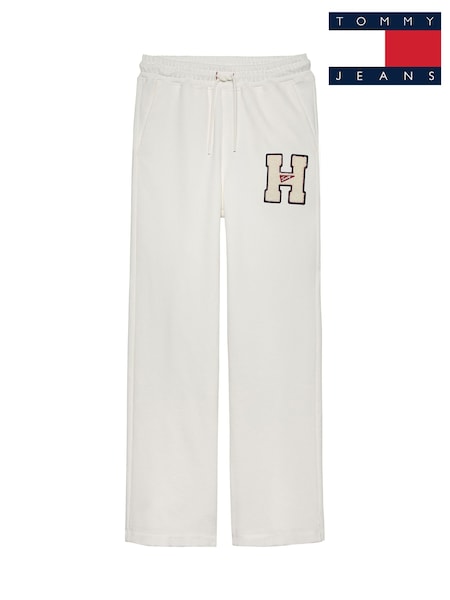 Tommy Jeans White Graphic 100% Cotton Joggers (AR9853) | £120