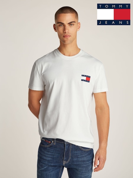 Tommy Jeans Natural Heritage Flag 100% Cotton T-Shirt (AR9854) | £35