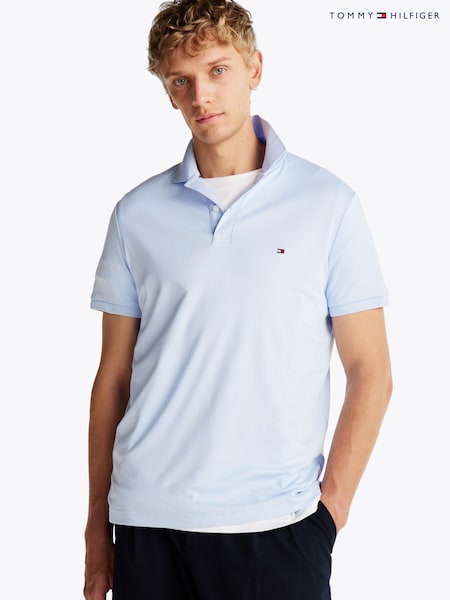 Tommy Hilfiger Blue Liquid 100% Cotton Regular Polo Shirt (AR9861) | £85