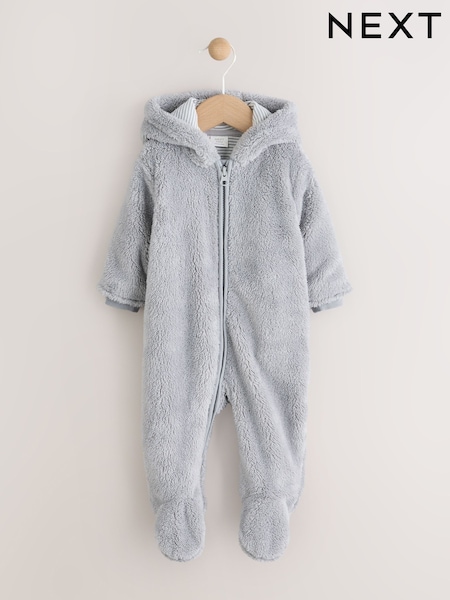 Grey Baby Fleece Pramsuit (AR9867) | £18 - £20