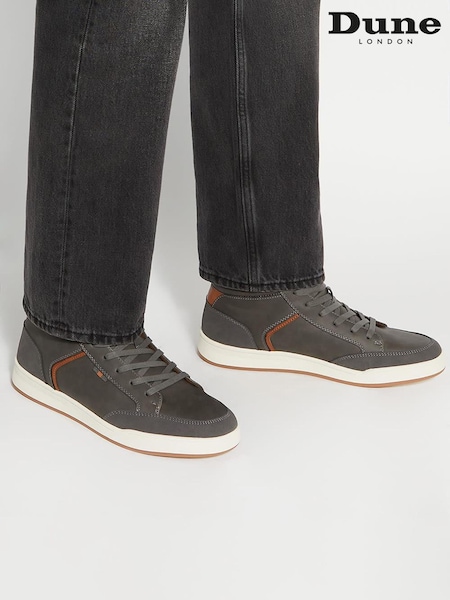 Dune London Grey Streets Collar Detail Trainers (AR9971) | £99