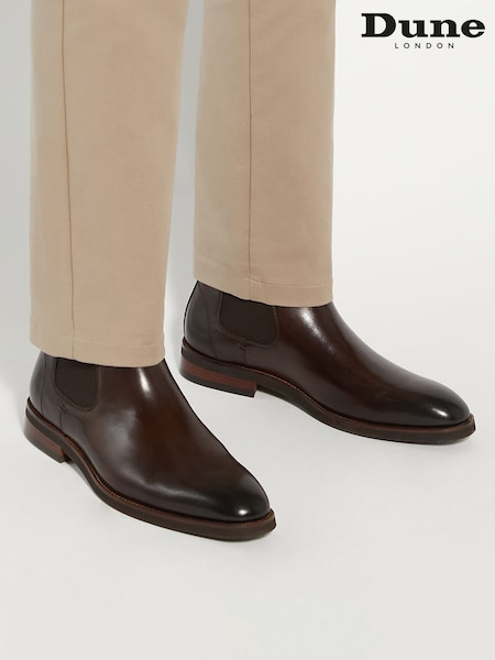 Dune London Brown Maxton Chelsea Boots (AR9979) | £149